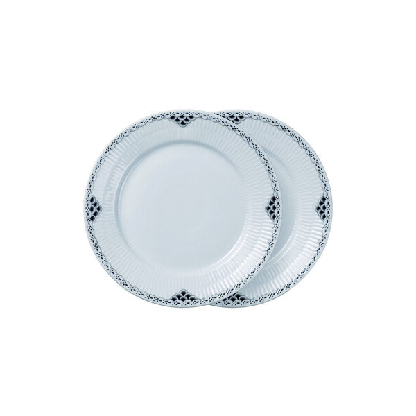 Sort Riflet Blonde tallerken Ø 22 cm, 2 stk., Royal Copenhagen