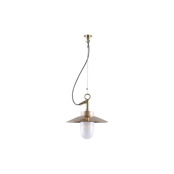 Well Glass Pendant With Visor 7680, bronze/frosted, Original BTC
