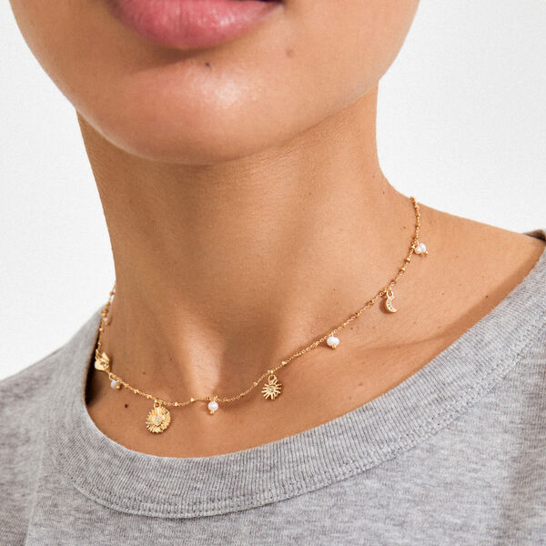 MYLAN halsk&aelig;de, guldbelagt, Pilgrim