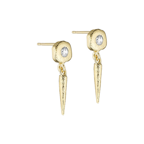 Sigrid post &oslash;rering m. vedh&aelig;ng, guldbelagt, Pure by Nat