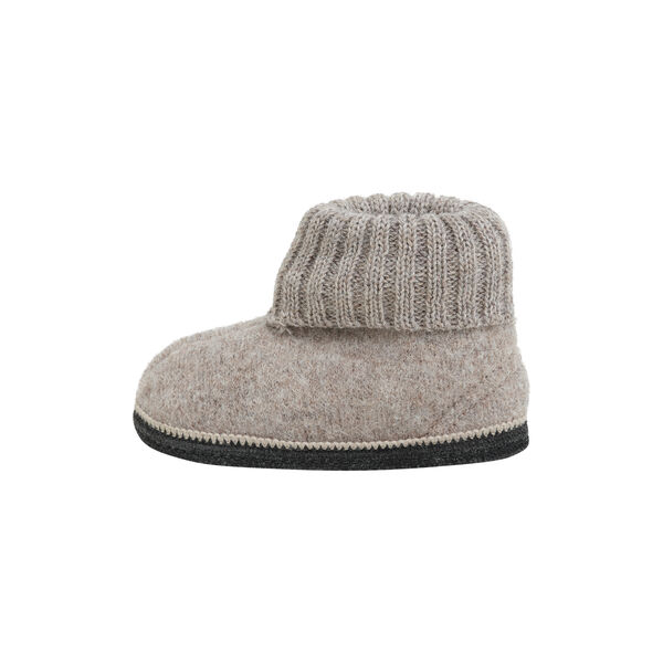 Slippers Wool, camel melange, HUTTEliHUT