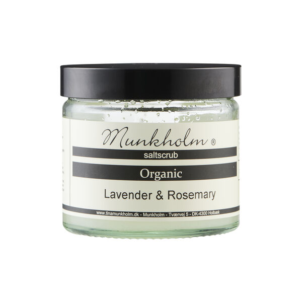 Økologisk saltskrub, lavender & rosemary, Munkholm