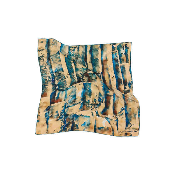 BRUSH tørklæde, sand/petrol, Bella Ballou