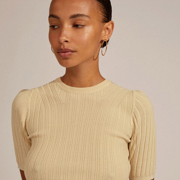 APRIL Hoops Medium, gold plated, Pilgrim