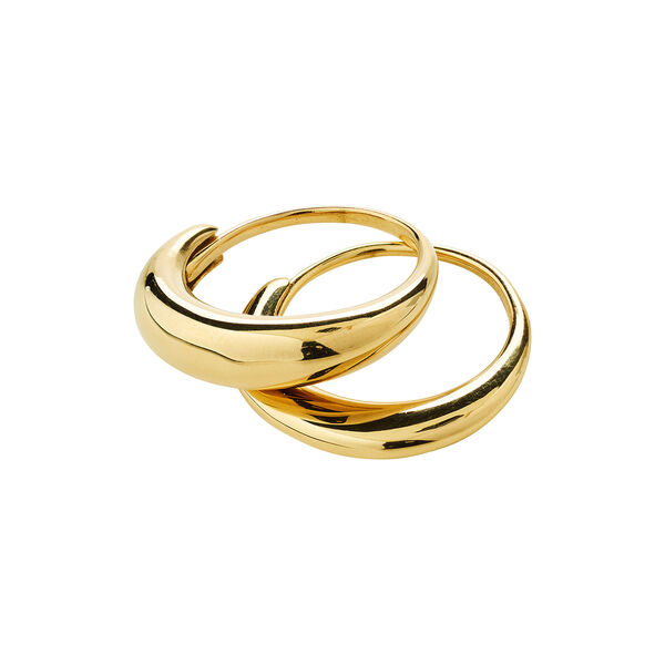 KAISYN ring 2-i-&eacute;t s&aelig;t, guldbelagt, Pilgrim