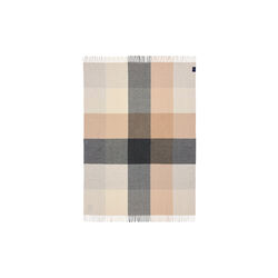 Icons Checked Recycled Wool Throw, white/beige/grey, Lexington
