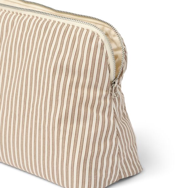 Celia toilettaske, brown beach stripe, Studio Feder