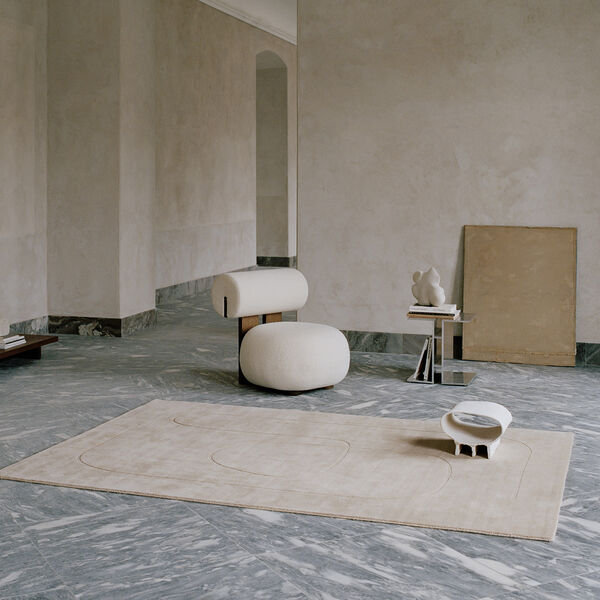 Cursive Expanse gulvtæppe, beige Cursive Expanse gulvtæppe, beige, Linie Design