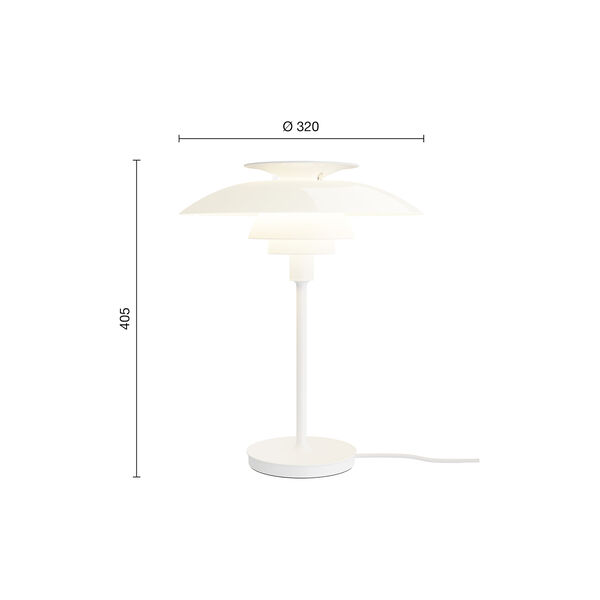 PH 80 bordlampe, opal white/white, Louis Poulsen
