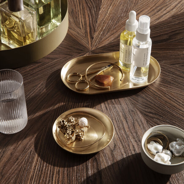 Basho Tray Round, brass Basho Tray Round, brass, Ferm Living