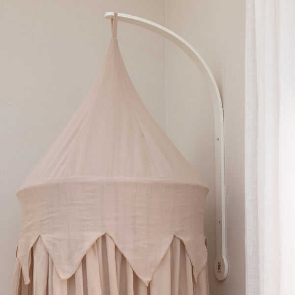 Vægmonteret sengehimmel-holder, classic white, Sebra