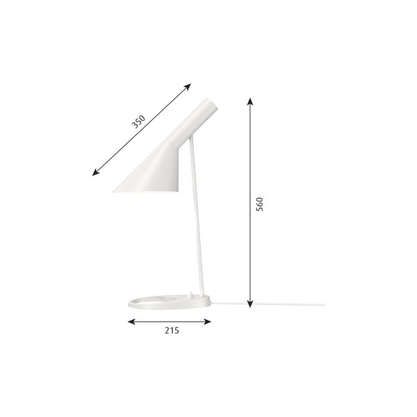 AJ bordlampe, white AJ bordlampe, white, Louis Poulsen
