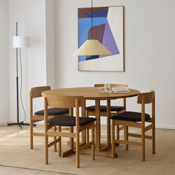BM80 Mogensen Shaker Table &Oslash; 120 cm, olieret eg, Fredericia Furniture