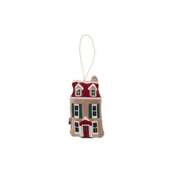 House Velvet Ornament, multi, Lexington