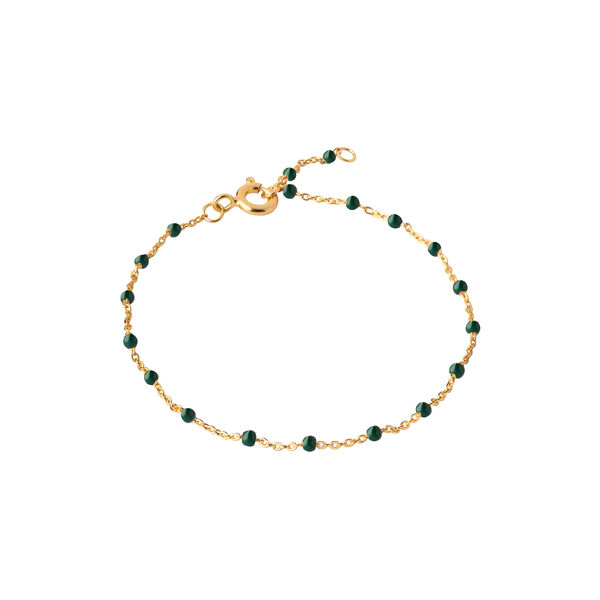 Lola armb&aring;nd, guld/petrol green, ENAMEL Copenhagen