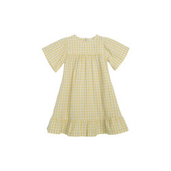 Flair Dress, lemon checks, Serendipity