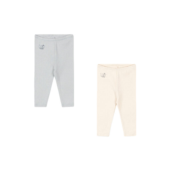 Perla 2 Pack Pants, buttercream/pearl blue, Konges Sl&oslash;jd