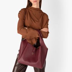 Zaira Hobo Bag  | Medium | Burgundy | Skuldertaske, Aigner