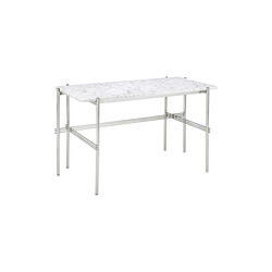 TS Desk, white carrara marble/steel, GUBI