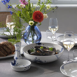 Blå Mega Riflet fad Ø 12,5 cm, Royal Copenhagen