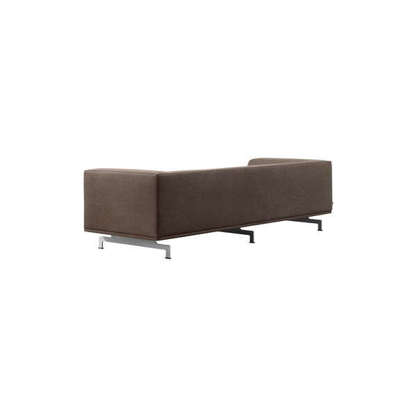 4511 Delphi 3 pers. sofa, Havanna/aluminium, Fredericia Furniture