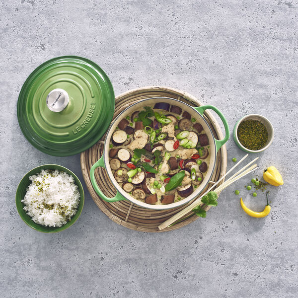 Signature rund gryde &Oslash; 28 cm, bamboo green, Le Creuset