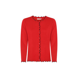 BB Viscos Knit w. Edge, poppy red, Micha
