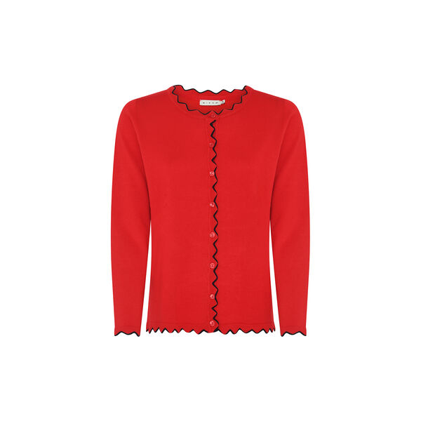 BB Viscos Knit w. Edge, poppy red, Micha