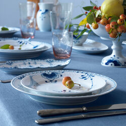 Blå Mega Riflet tallerken Ø 22 cm, Nr. 2, Royal Copenhagen