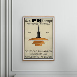 PH Lampe - Orange, Poster & Frame