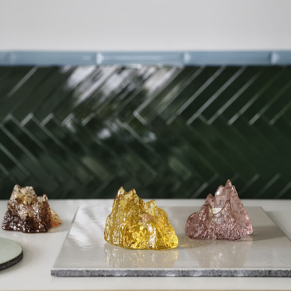 The Rock Lysestage, yellow, Kosta Boda