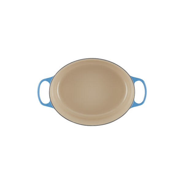Signature st&oslash;bejern oval gryde &Oslash; 31 cm, azure, Le Creuset