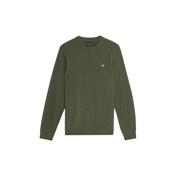 Lambswool Blend Crew Neck Jumper, deep depths marl, Lyle & Scott