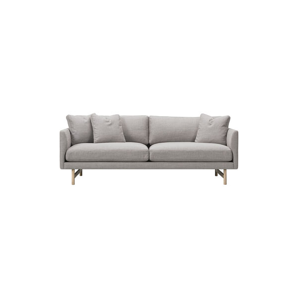 5552 Calmo 95 2 pers. sofa, beige/lakeret eg, Fredericia Furniture
