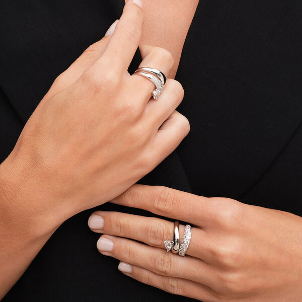 Wave Pear Pave Ring, Philippa Studios