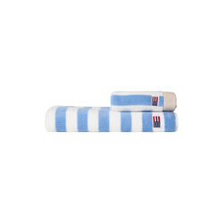Block Striped Towel, sky blue/white/moonbeam, Lexington