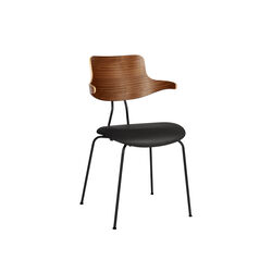 VL118 sædepolstret stol, Ultra 41599/valnød/sort, VERMUND