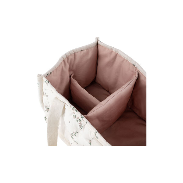 Pusleopbevaringskurv m/ hanke, powder blossom, Sebra