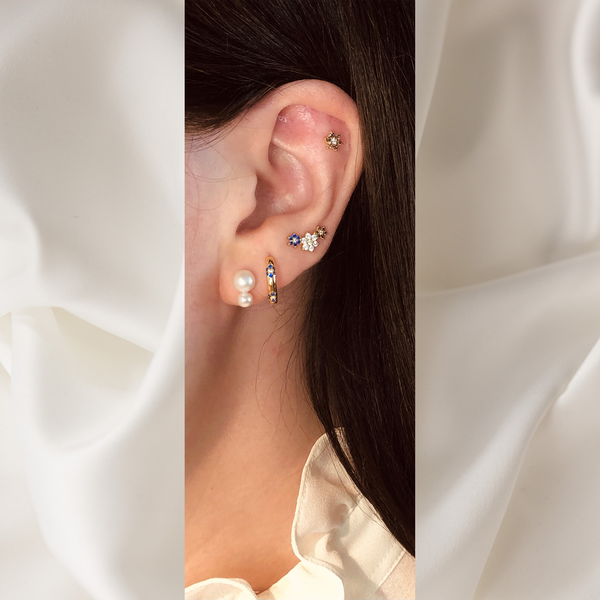 Trois Fleurs Stud, The Earring Shop