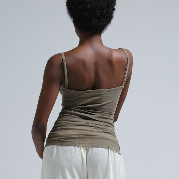 Cotton Spaghetti Top, tea leaf, Seamless Basic