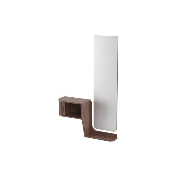 BPS127 Hallway Mirror & Wall Unit, oiled walnut, Bernh. Pedersen & Søn