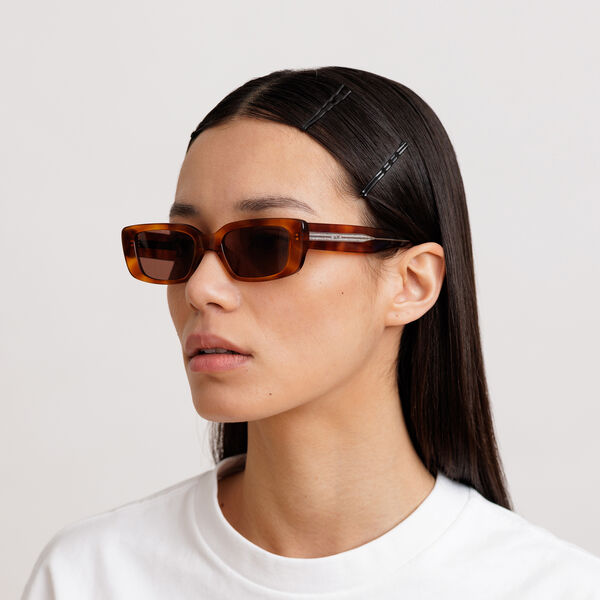 GRACE REVEAL solbriller, havana/transparent, MESSYWEEKEND