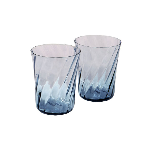 Concave glas 2 stk., atlantic blue, Stilleben