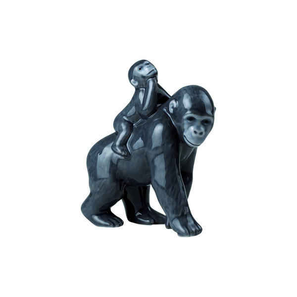 Årsfigur 2023 - Gorilla med baby, Royal Copenhagen