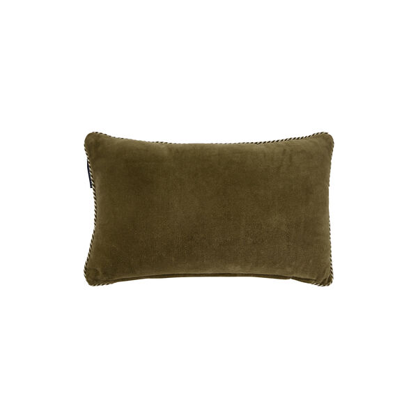 Boston Club Velvet Pillow | Olive/Lt Beige | Pyntepude, Lexington