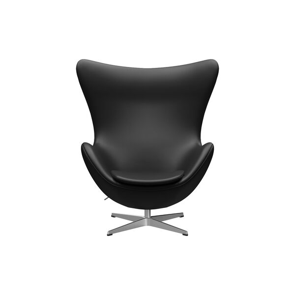 &AElig;gget&trade; 3316 loungestol, Aura black/satin brushed aluminium, Fritz Hansen