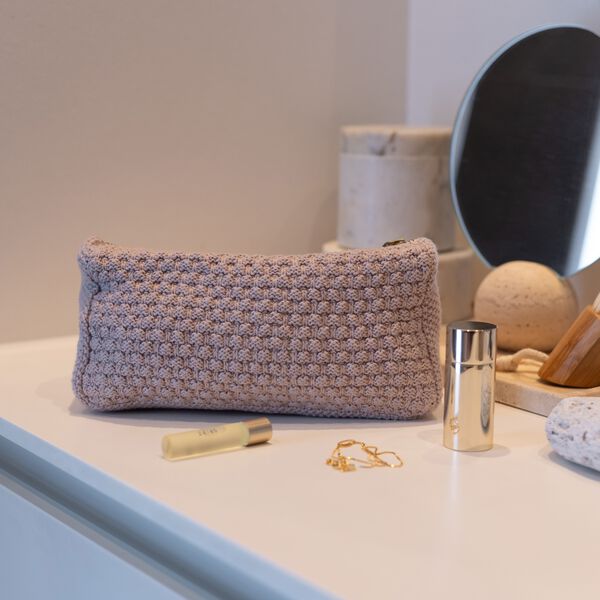 Strikket Clutch Petra, husted violet, By LOHN