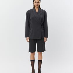 SussieSW Tie String Blazer, dark grey, Sofie Schnoor