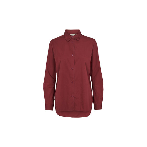 Vilde Classic Shirt, bordeaux truffle, Basic Apparel