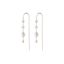 Mellow&nbsp;Blue&nbsp;Earchains, s&oslash;lv, Pernille Corydon Jewellery